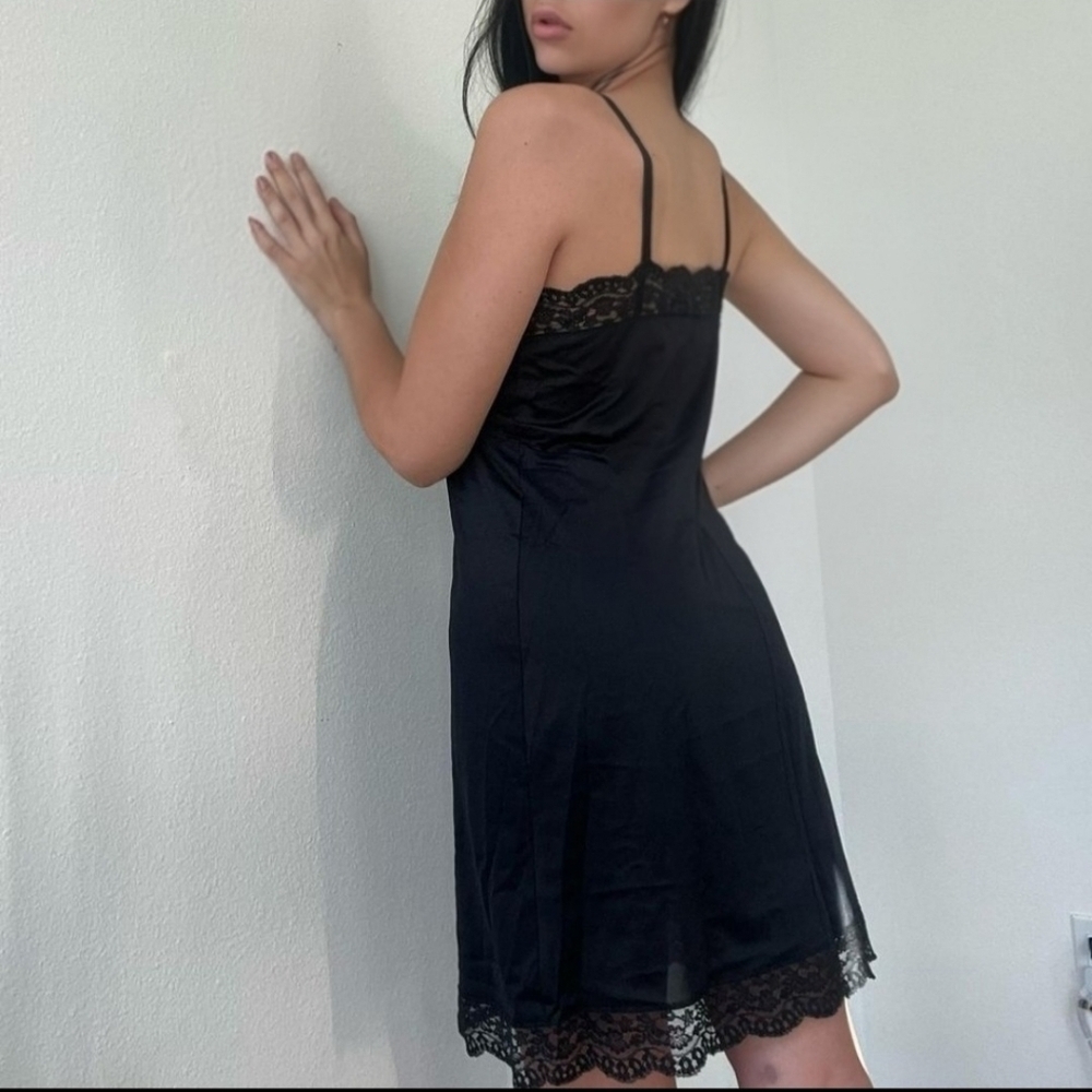 Vintage Hollywood Vassarette Lace Detail Slip Dress Sz S